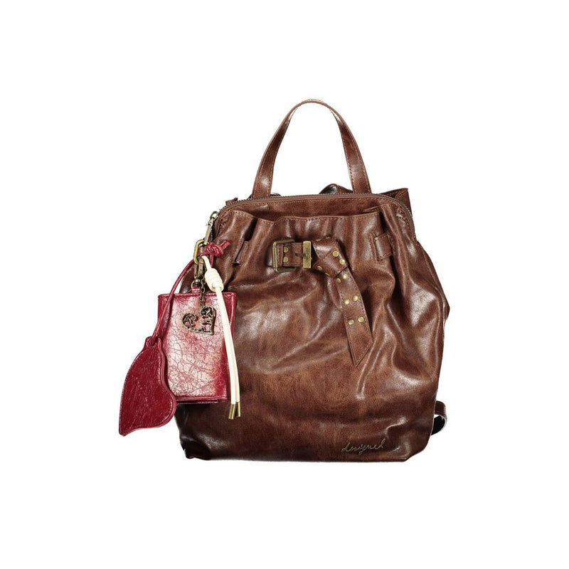 Desigual Galaxy Luena Mini Backpack - Brown Polyurethane