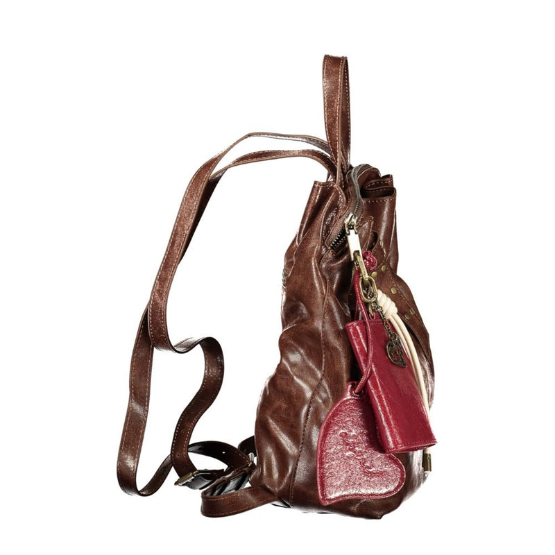 Desigual Galaxy Luena Mini Backpack - Brown Polyurethane