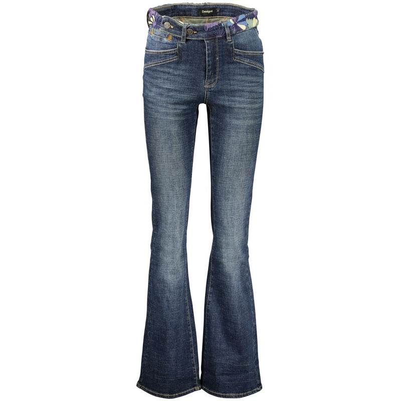 Desigual Blue Cotton Women's Flared Jeans