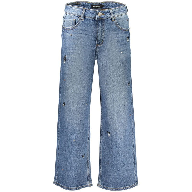 Desigual Mickey Mini Blue Cotton Women's Jeans