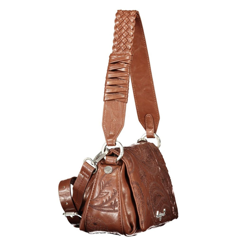 Desigual Siroco Naron Mini Flap Bag - Brown Polyurethane