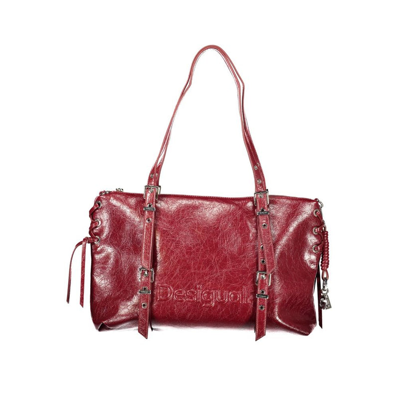Desigual Rosso Sac en Polyuréthane pour Femmes avec Bandoulière Ajustable