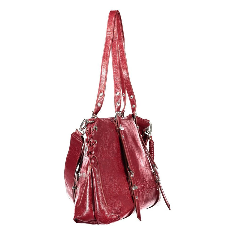 Desigual Rosso Sac en Polyuréthane pour Femmes avec Bandoulière Ajustable