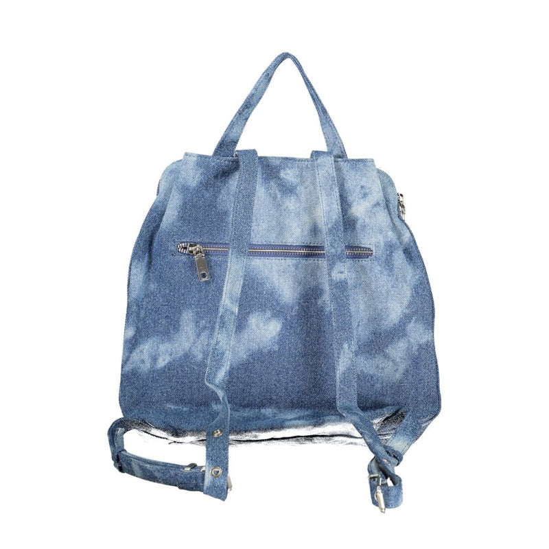 Desigual Blue Cotton Backpack - Curio Denim Luena Mini