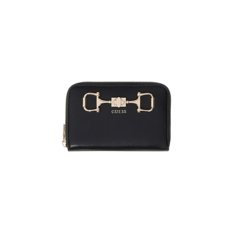 Guess JANIE SLG Medium Zip Around Wallet - Black