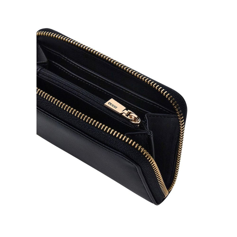 Guess JANIE SLG Medium Zip Around Wallet - Black