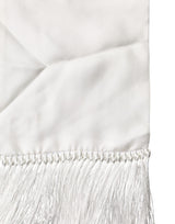 Dolce & Gabbana Men White Silk Fringed Edge Lace Stole Scarf