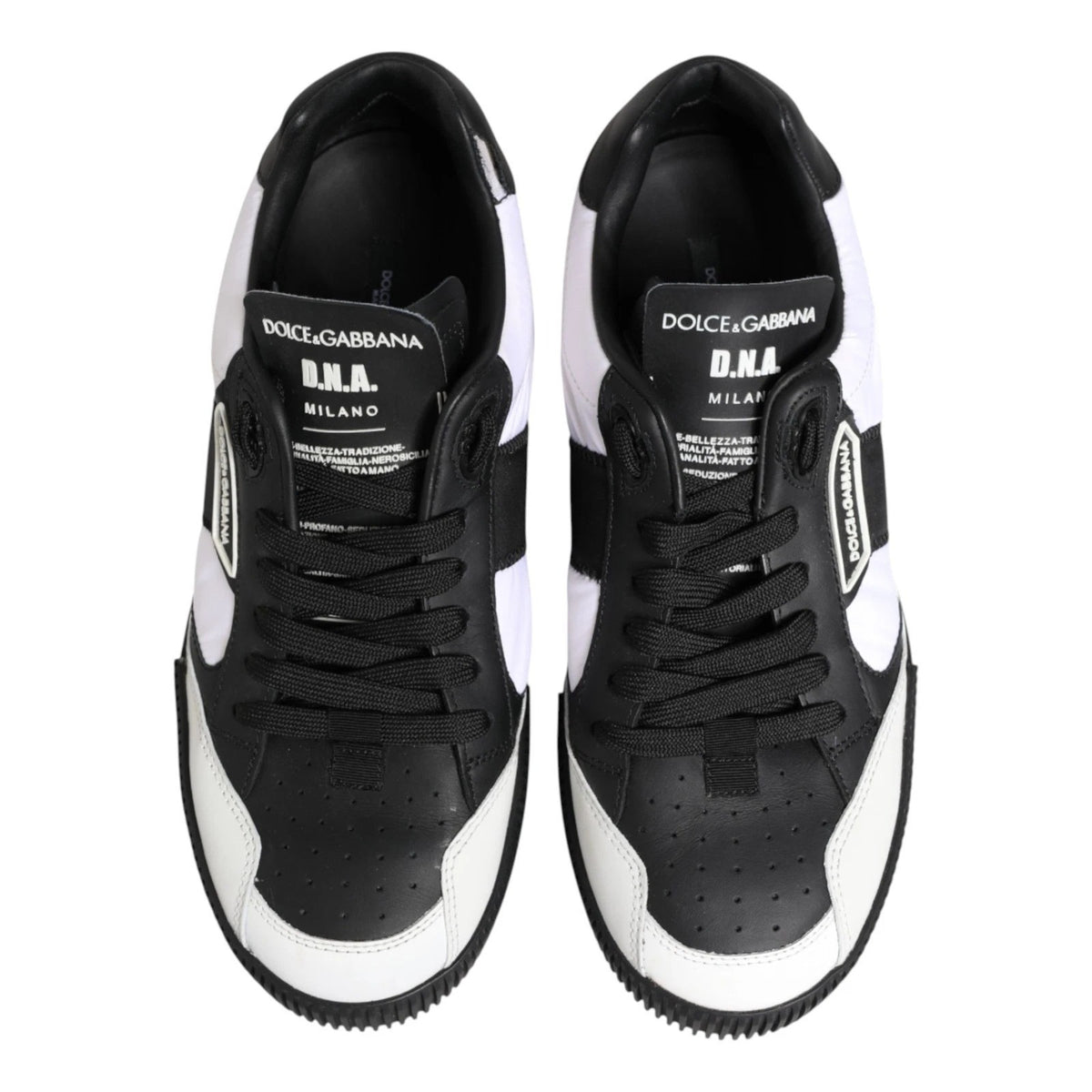 Dolce & Gabbana Black White MIAMI Low Top Men Sneakers Shoes