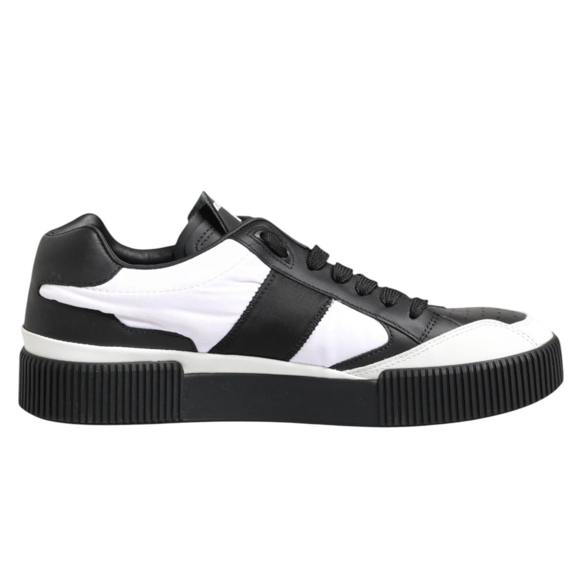 Dolce & Gabbana Black White MIAMI Low Top Men Sneakers Shoes