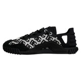 Dolce & Gabbana Black Logo Lace Up Low Top NS1 Sneakers Shoes