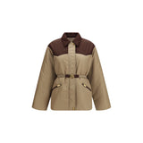Versace Beige Nylon Full-Length Jacket