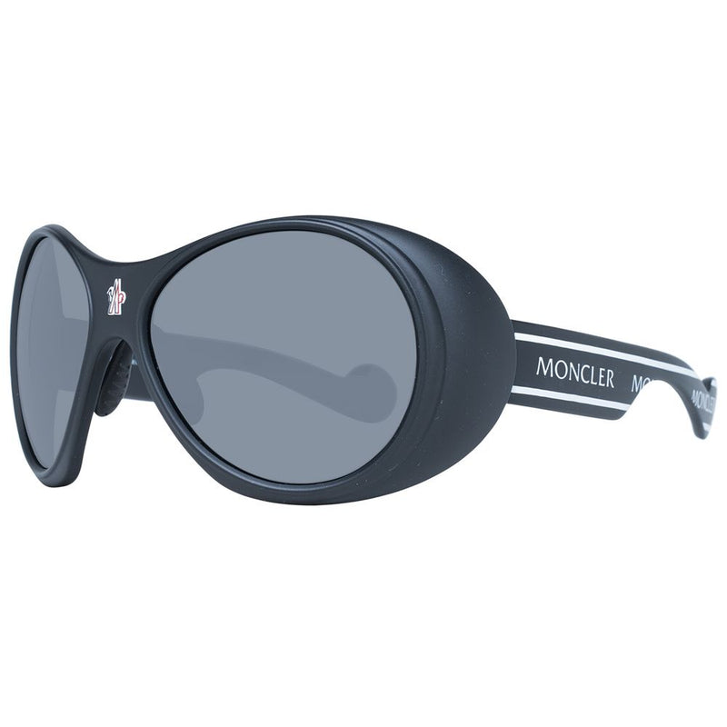 Moncler Black Plastic Sunglasses - Unisex Round Frame