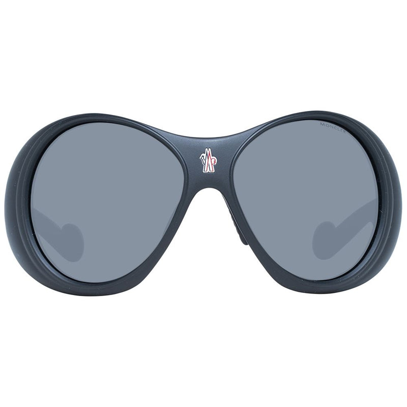 Moncler Black Plastic Sunglasses - Unisex Round Frame