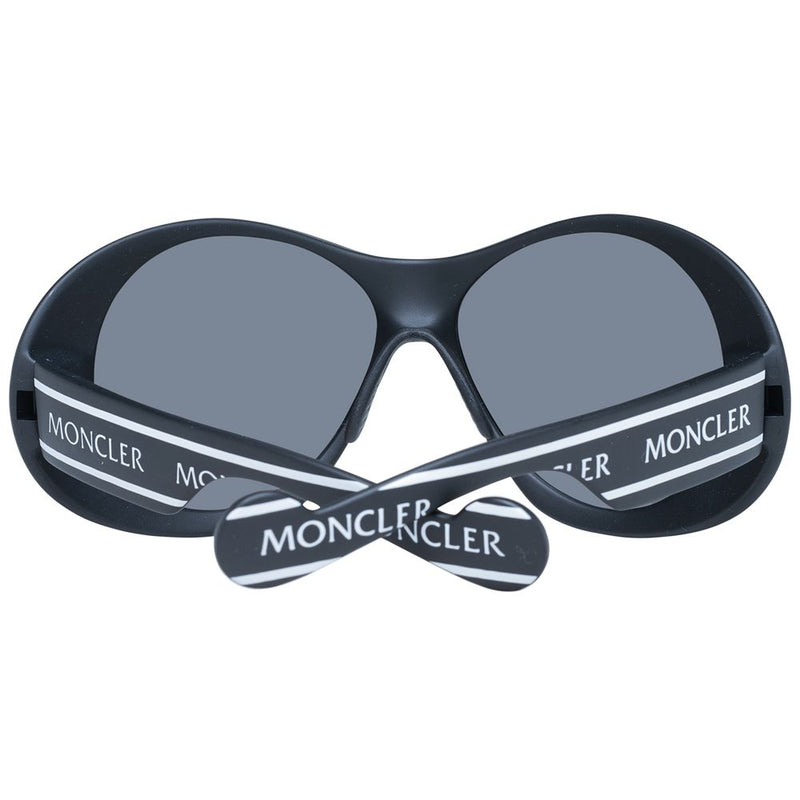 Moncler Black Plastic Sunglasses - Unisex Round Frame