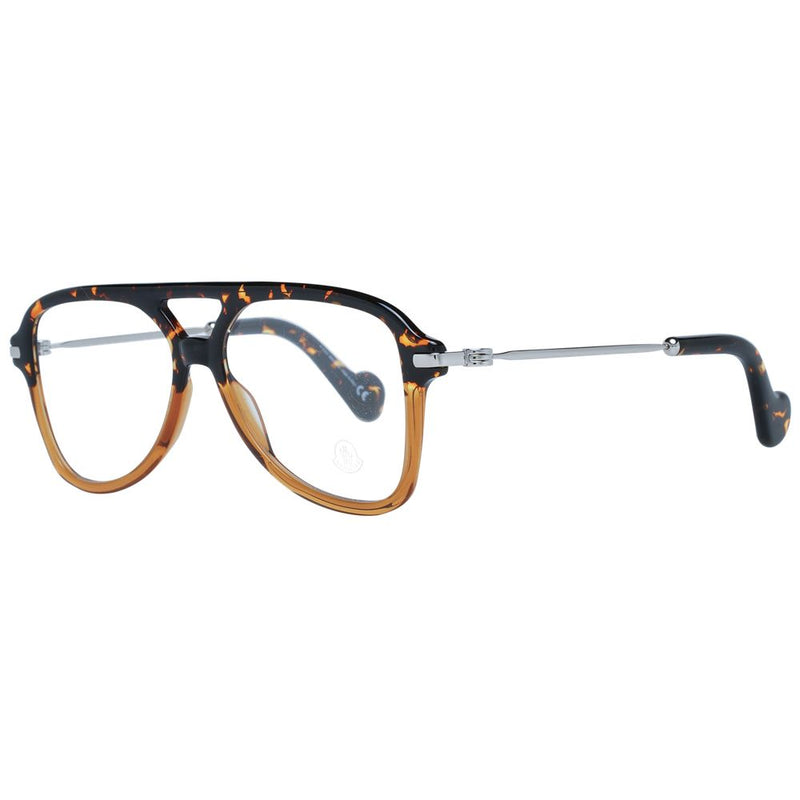 Moncler Brown Plastic Aviator Glasses (Frames) for Men