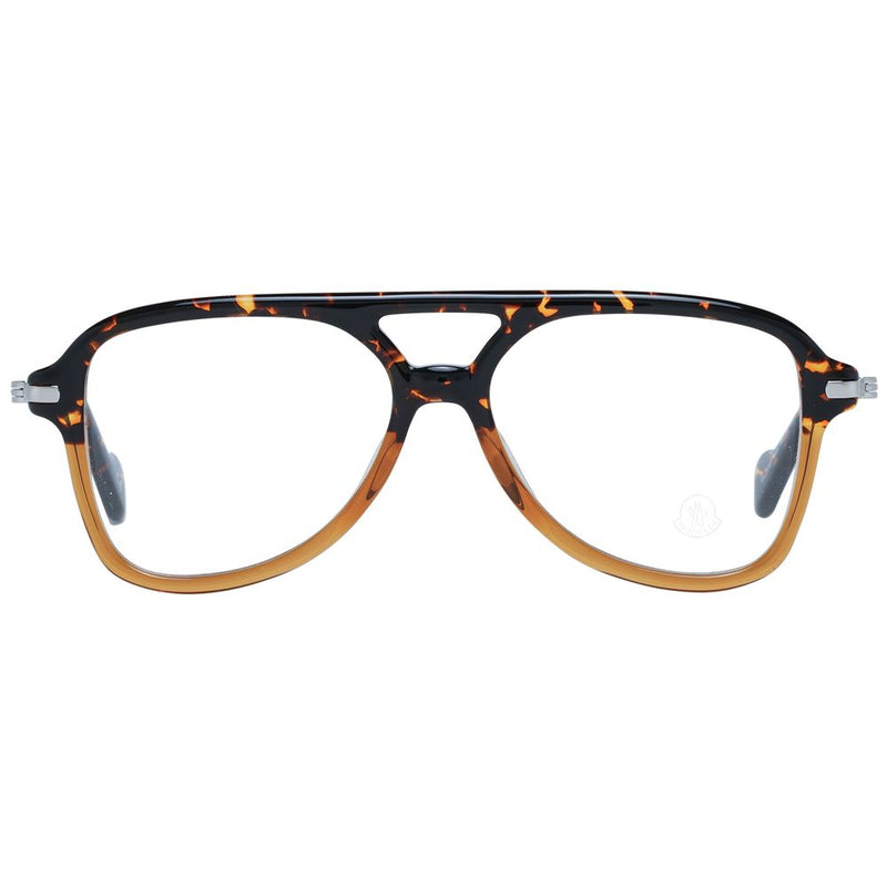 Moncler Brown Plastic Aviator Glasses (Frames) for Men