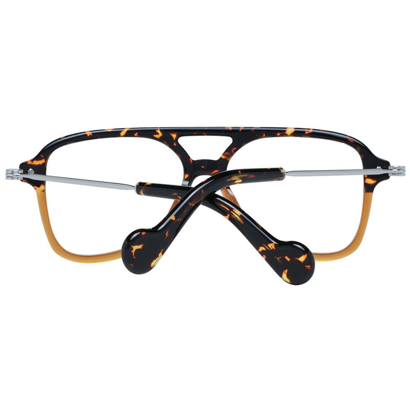 Moncler Brown Plastic Aviator Glasses (Frames) for Men