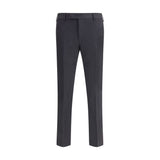 PT Torino Black Wool Oves Aries Casual Pants
