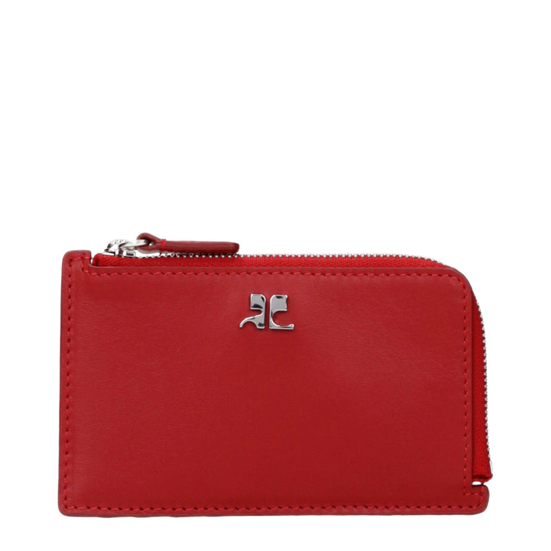 Courrèges Red Leather Wallet - Stylish & Functional Accessory