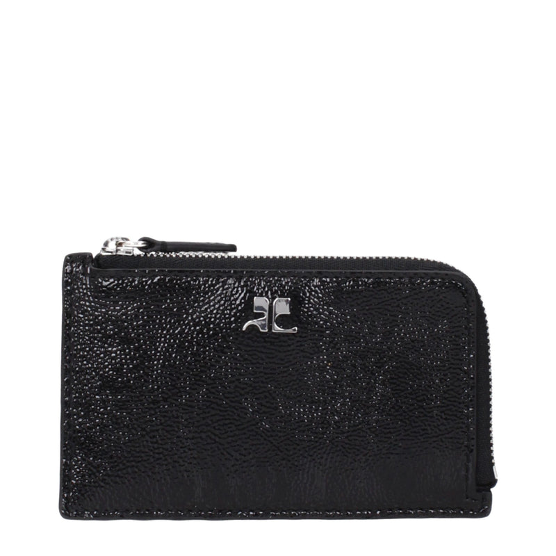 Courrèges Black Leather Wallet - Stylish & Functional