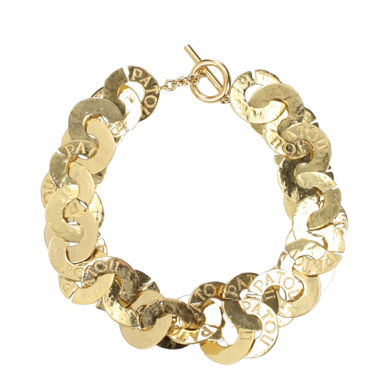 Patou Gold Brass Necklace - Vintage Aged Effect
