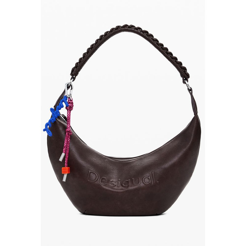 Desigual Marrone Half Logo Zante Women Handbag