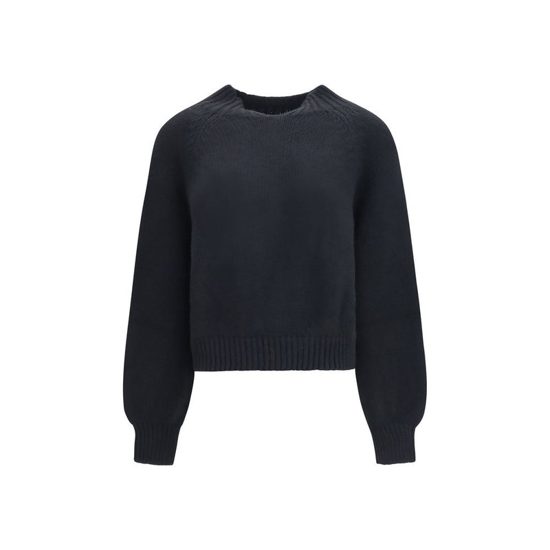 Khaite Black Cashmere Sweatshirt - Cain Model