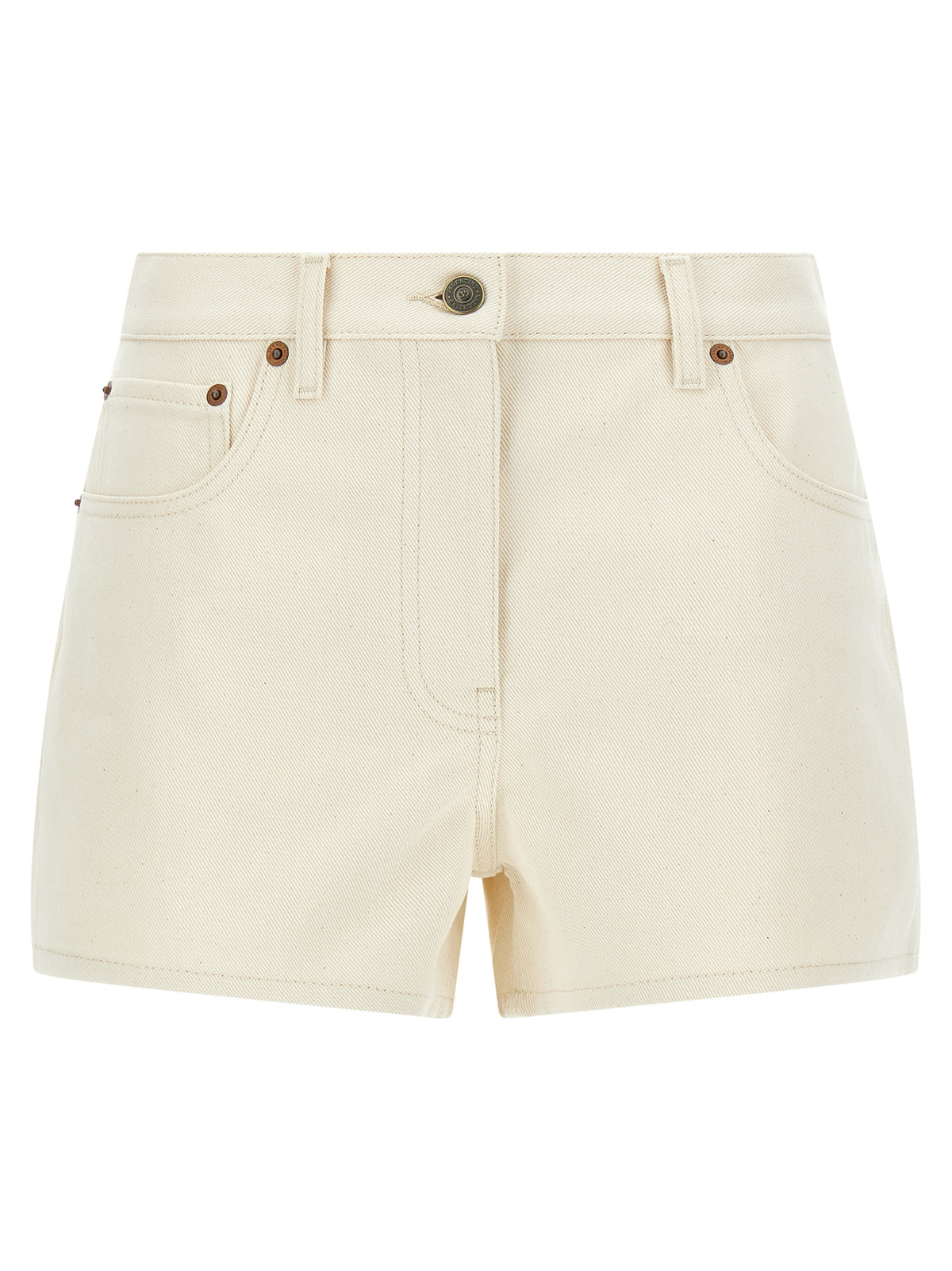 Valentino Garavani Beige Cotton Bermuda Shorts