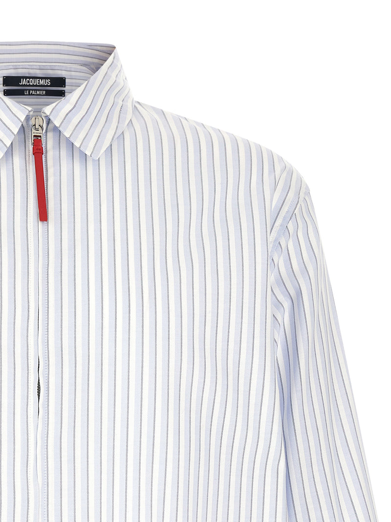 Jacquemus La Chemise Flash Blue Cotton Blouse
