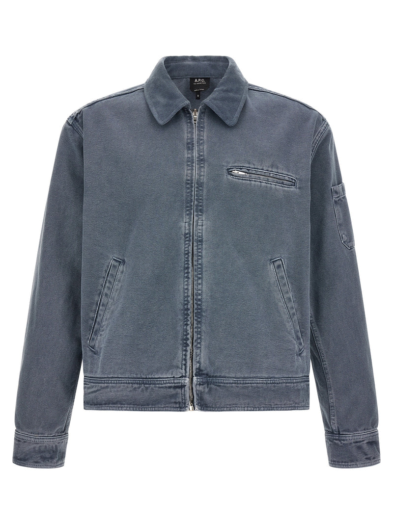 A.P.C. Alexis Gray Cotton Denim Jacket