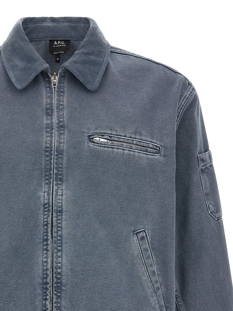 A.P.C. Alexis Gray Cotton Denim Jacket