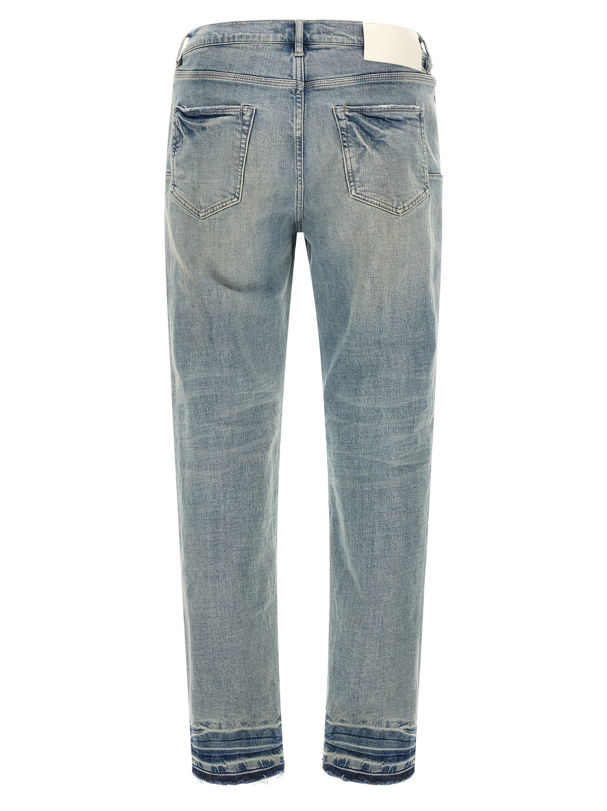 PURPLE Blue Cotton Tapered Jeans