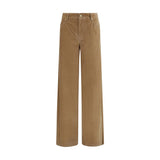 Max Mara Brown Cotton Casual Pants