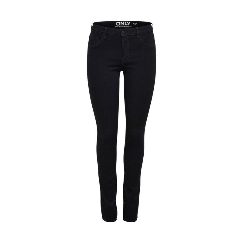 Only Black Viscose Skinny Jeans - ONLRAIN LIFE REG DNM NOOS