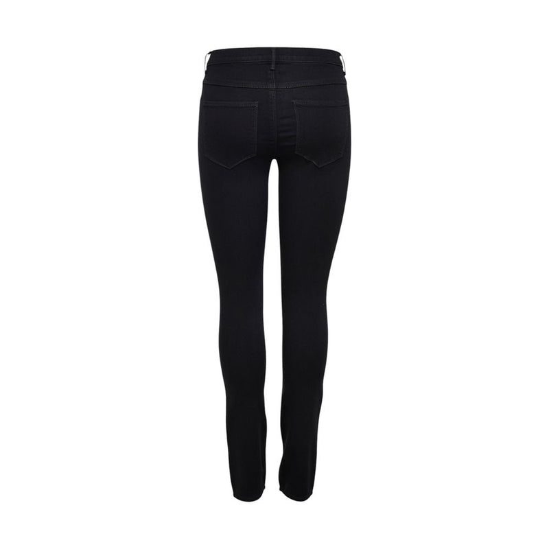 Only Black Viscose Skinny Jeans - ONLRAIN LIFE REG DNM NOOS