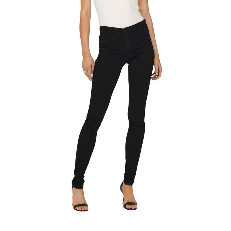 Only Black Viscose Skinny Jeans - ONLRAIN LIFE REG DNM NOOS