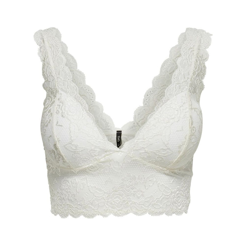 Only ONLCHLOE LACE NOOS 15107599 White Polyester Bra