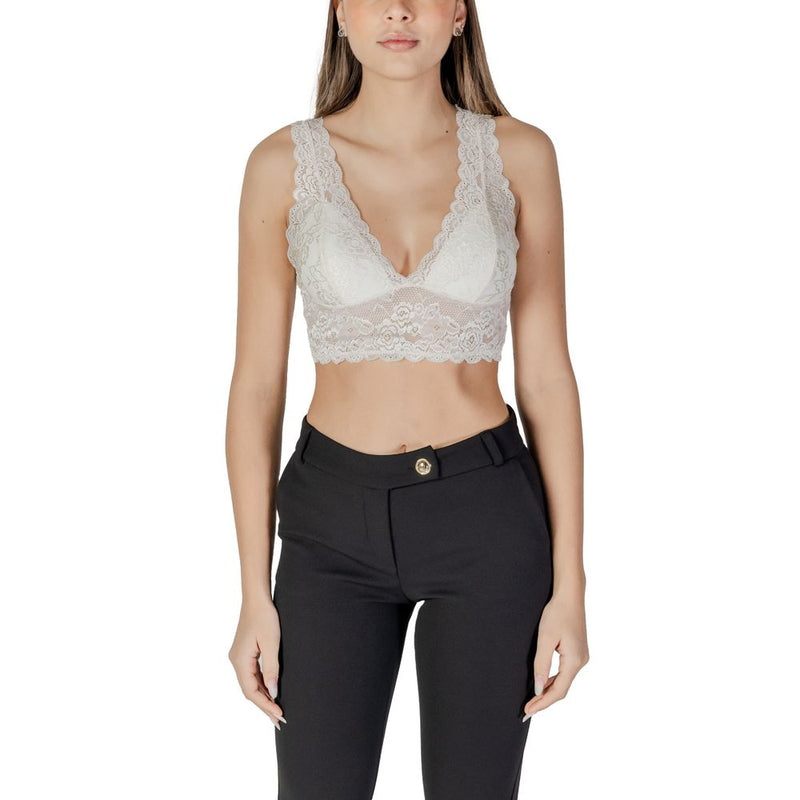 Only ONLCHLOE LACE NOOS 15107599 White Polyester Bra