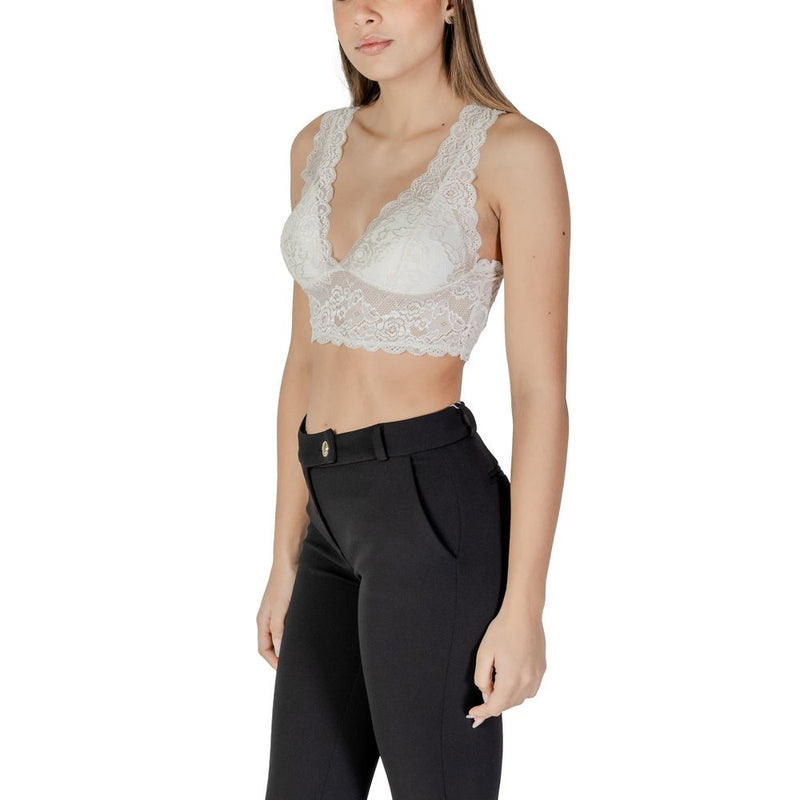 Only ONLCHLOE LACE NOOS 15107599 White Polyester Bra