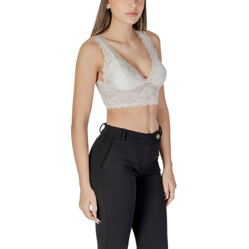 Only ONLCHLOE LACE NOOS 15107599 White Polyester Bra