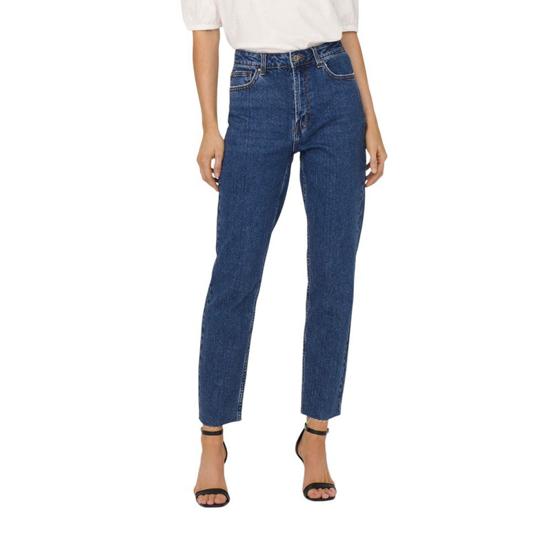 Only Blue Cotton Mom Jeans - Stylish & Comfortable Fit