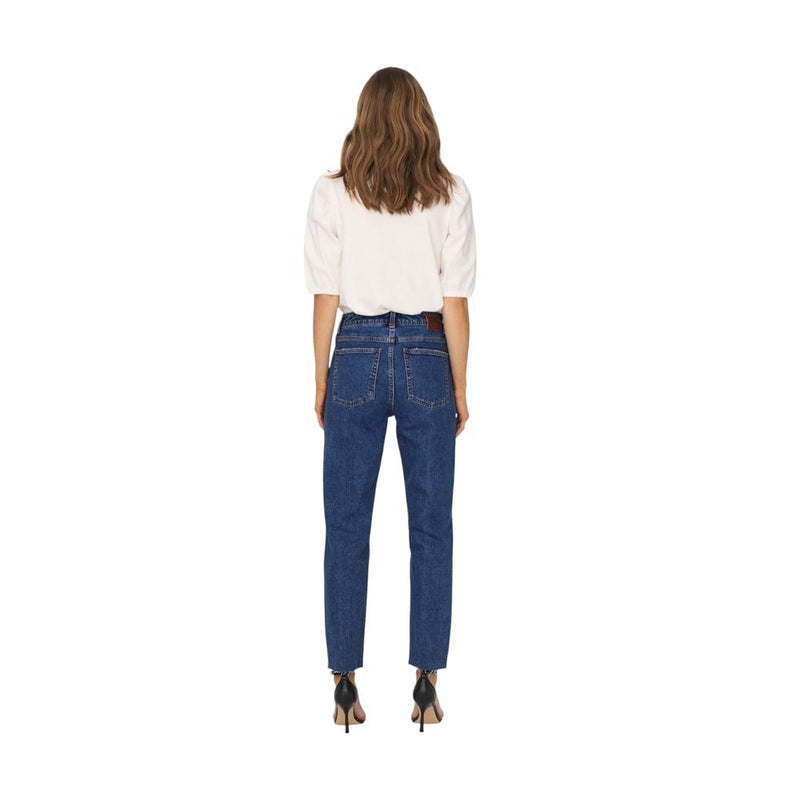 Only Blue Cotton Mom Jeans - Stylish & Comfortable Fit