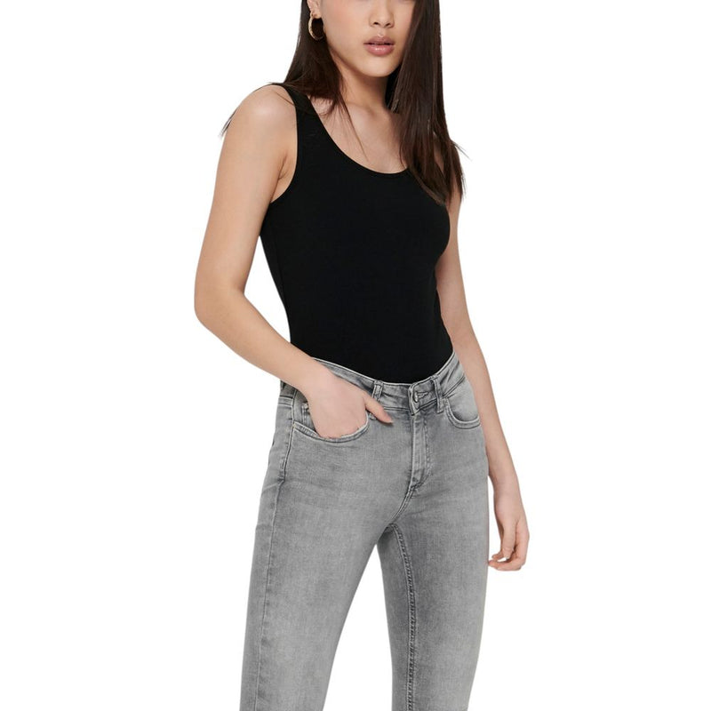 Only LIVE LOVE Tank Top NOOS - Black Cotton for Women