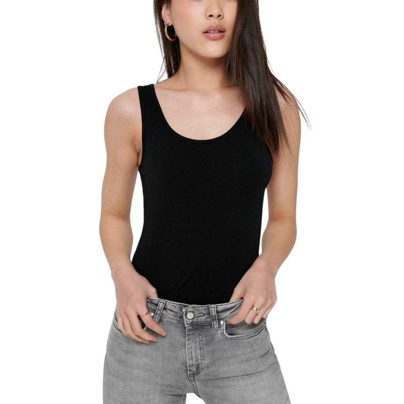 Only LIVE LOVE Tank Top NOOS - Black Cotton for Women
