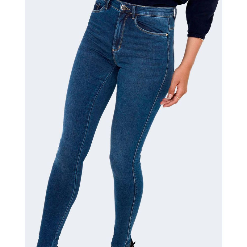Only Blue Cotton Skinny Jeans for Women