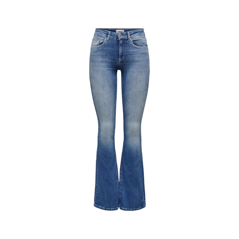 Only Blue Cotton Bootcut Jeans for Women