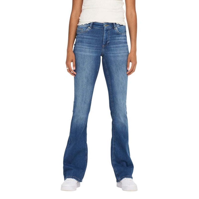 Only Blue Cotton Bootcut Jeans for Women