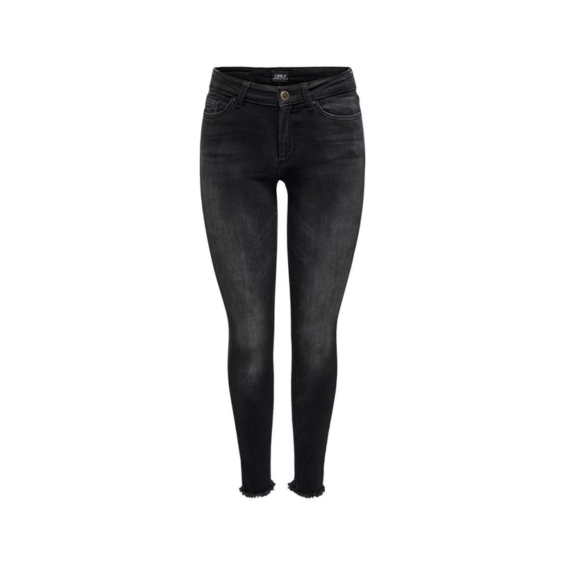 Only Black Cotton Skinny Jeans - Blush Life Mid Ankle