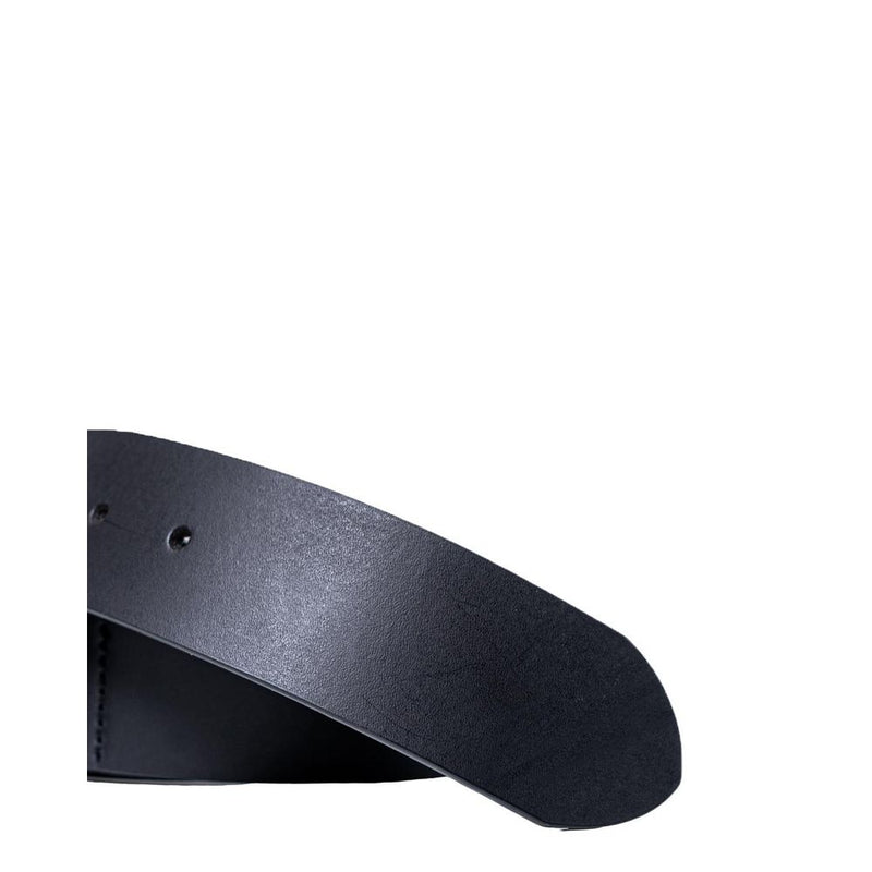 Armani Exchange Black Leather Regular Belt - 90 cm