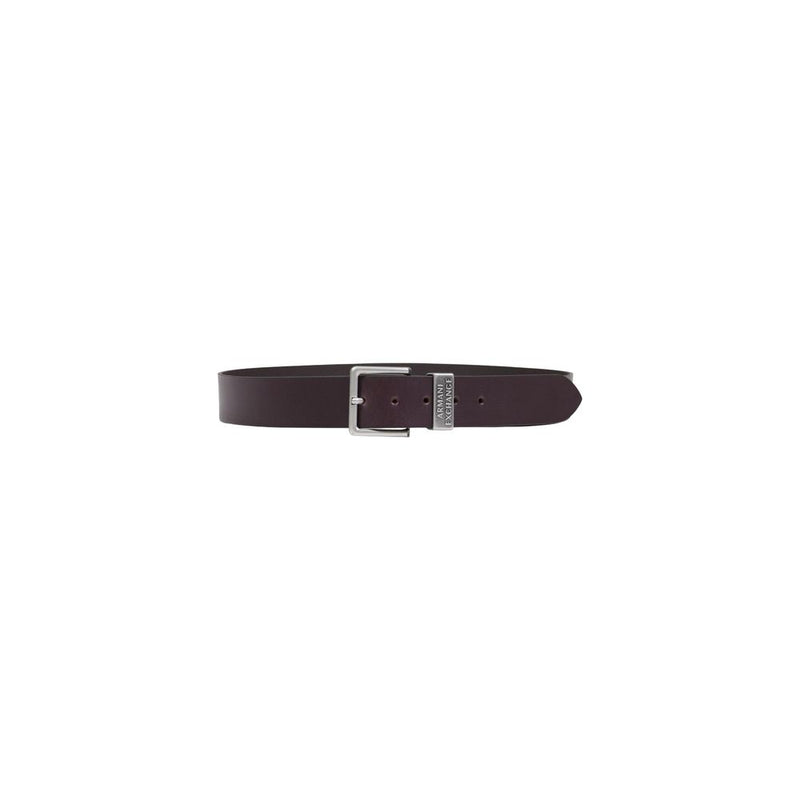 Armani Exchange Brown Leather Regular Belt for Men